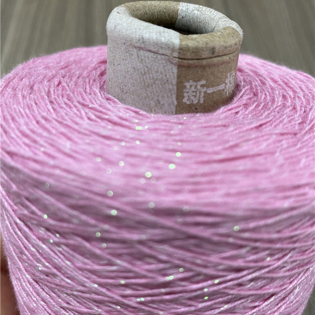 New 500g Glitter Combing Soft Baby Health Organic cotton metallic lace  crochet yarn for knitting Sewing